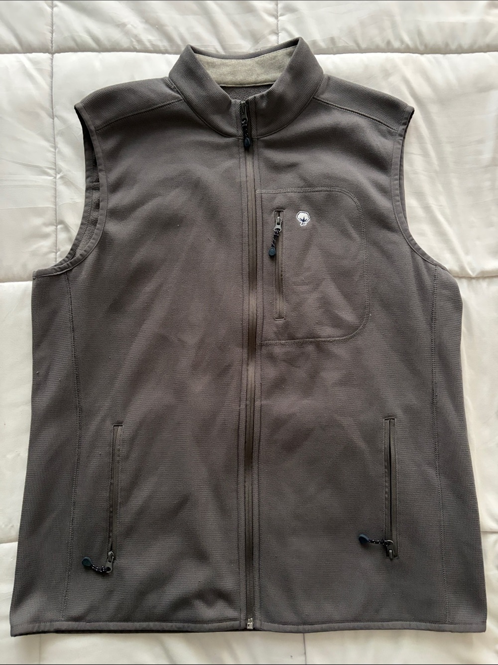 The Southern Shirt Company Men's Slate Gray Zip Fleece Vest
